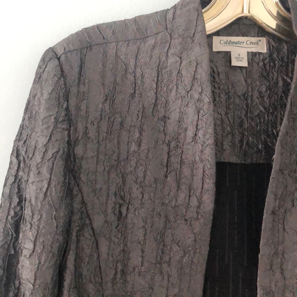Coldwater Creek Metallic Crinkle Jacket - Picture 2 of 3
